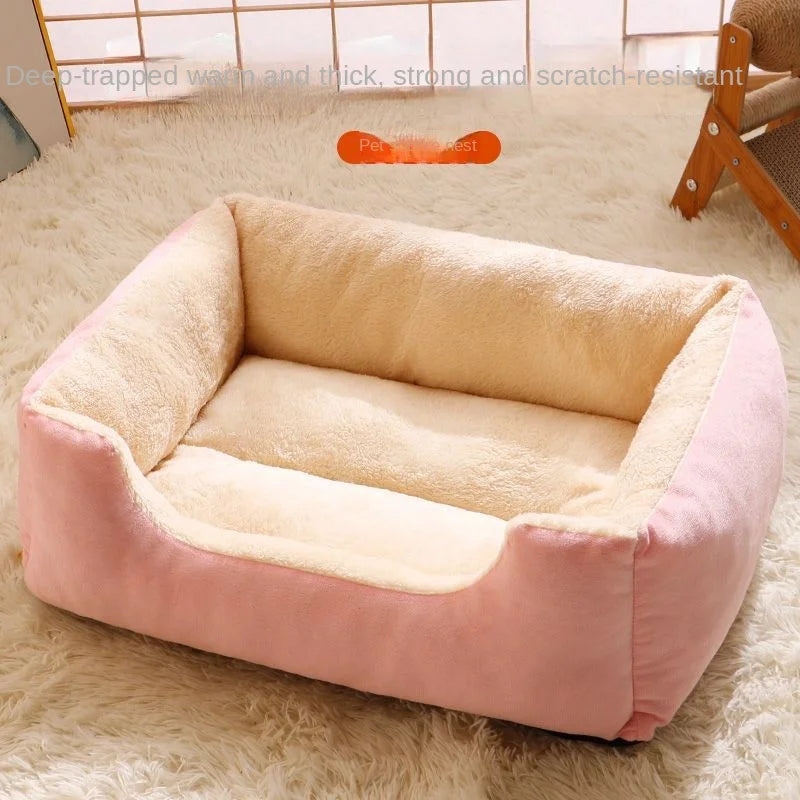 Cat beds,Large Pet Cat Bed Sofa Warm House,Square Nest Pets Kennels for Small Dogs Cats Winter Puppy Kittens Sleeping Baskets