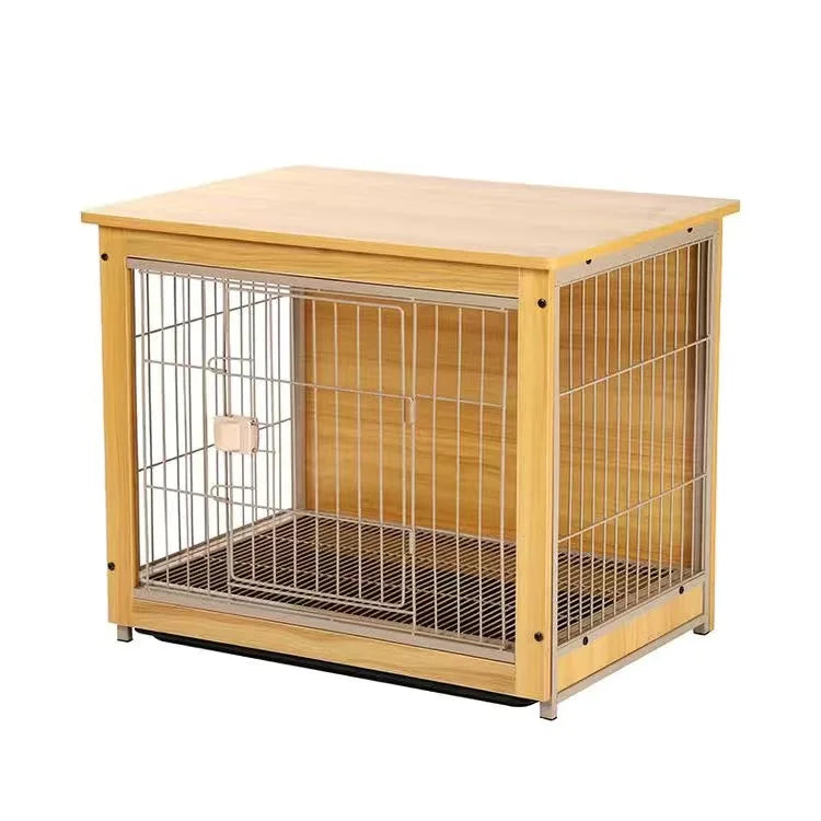 Plus-Sized Space Dog Villa Small and Medium-Sized Cat Dog House Steel Wooden Kennel Bold Iron Cage Fence