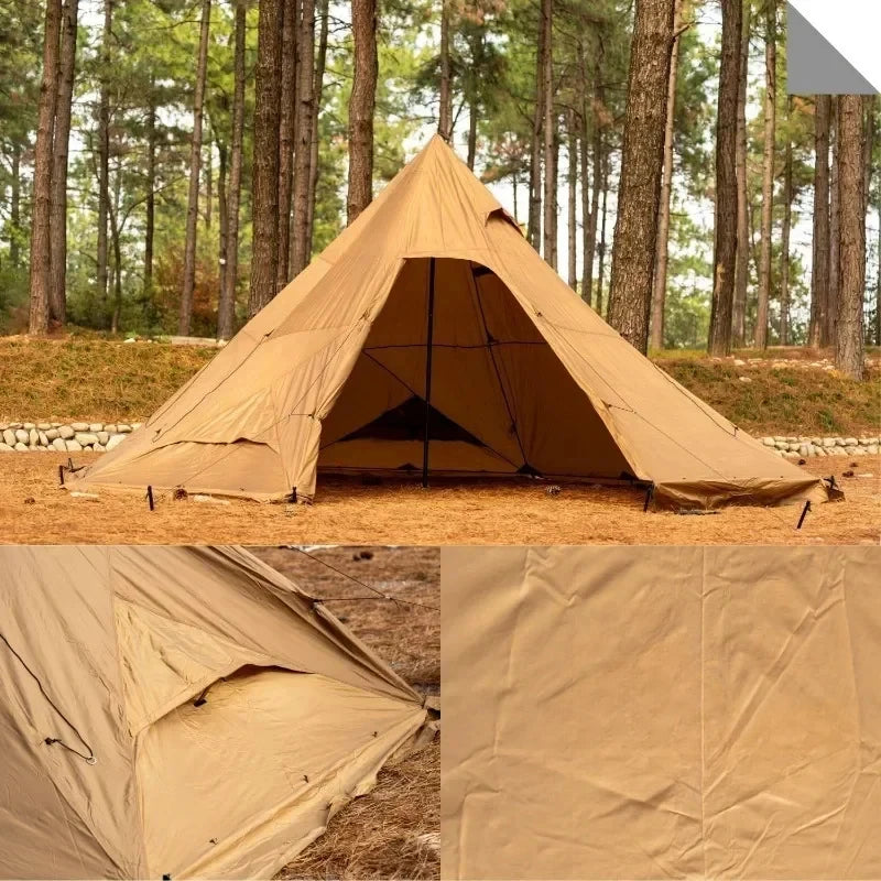 Hot Tent with Stove Jack Onefires Large Teepee Tent for Family Camping