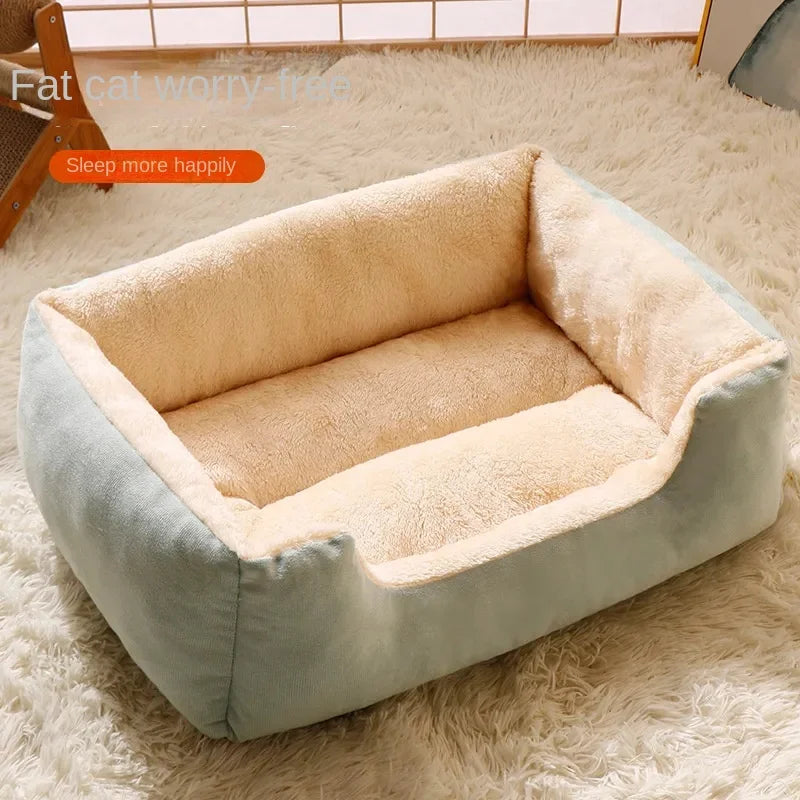 Cat beds,Large Pet Cat Bed Sofa Warm House,Square Nest Pets Kennels for Small Dogs Cats Winter Puppy Kittens Sleeping Baskets