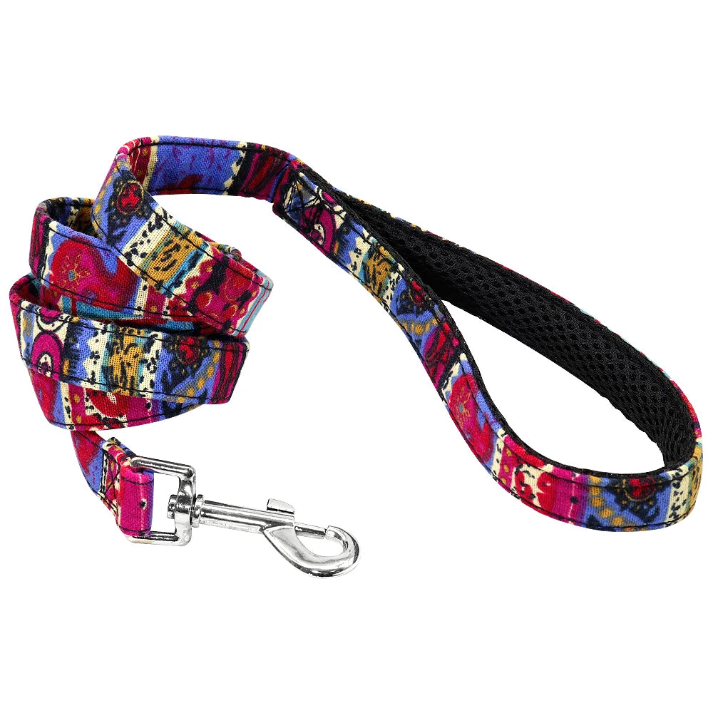 150cm Nylon Dog Leash Colorful Print Dogs Cat Lead Rope Pet Belt Leashes for Dogs Cats Walking Training French Bulldog Pug
