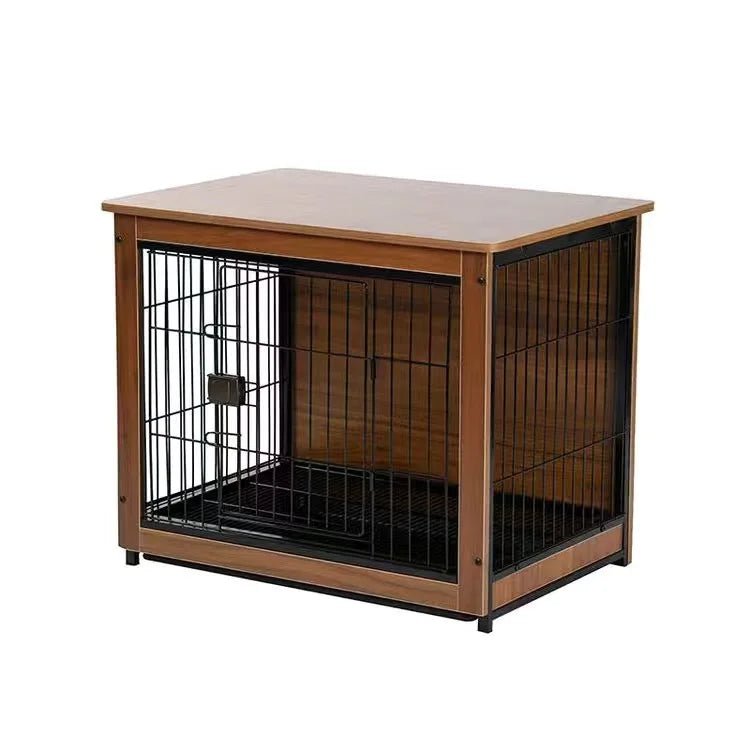 Plus-Sized Space Dog Villa Small and Medium-Sized Cat Dog House Steel Wooden Kennel Bold Iron Cage Fence