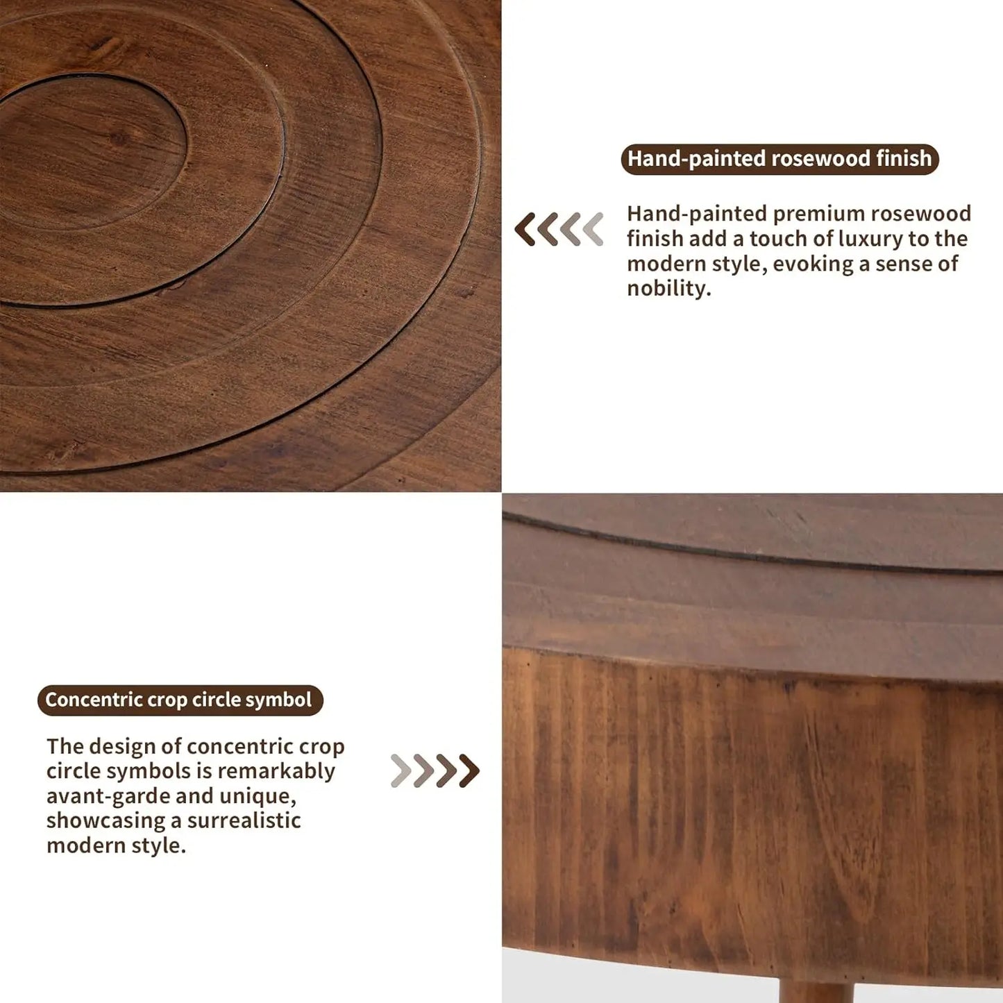 Nesting Coffee Tables w Wood Grain Finish, 2 Pieces Living Room Tea Table Sets w Wood Legs