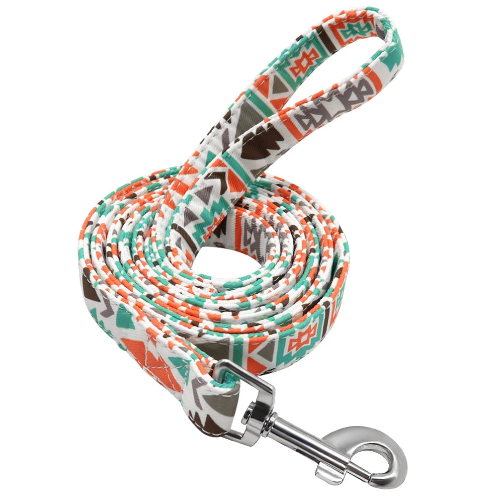 150cm Nylon Dog Leash Colorful Print Dogs Cat Lead Rope Pet Belt Leashes for Dogs Cats Walking Training French Bulldog Pug