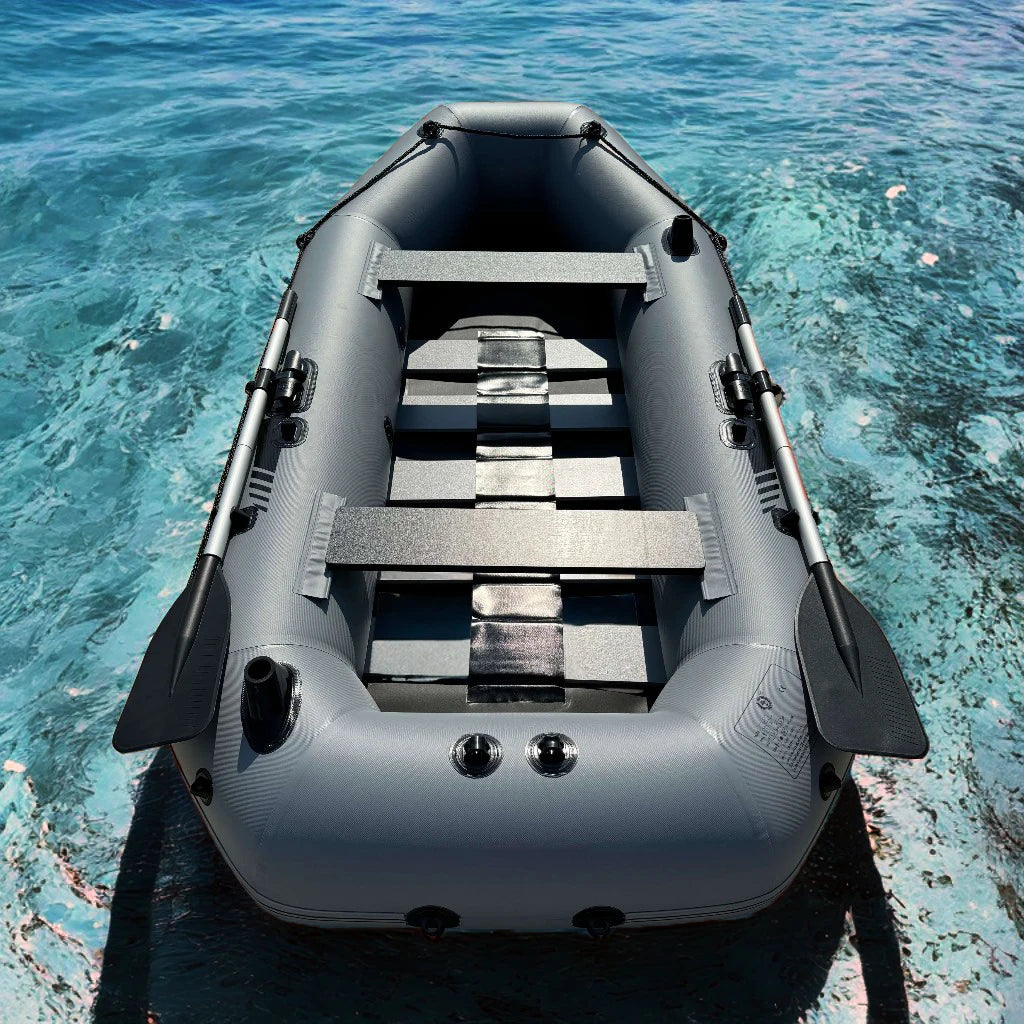 New PVC 7.5FT Inflatable Fishing Boat 2.3M Dinghy Kayak 2People Surfing Canoe Outdoor Watersport Accessories Foldable Portable