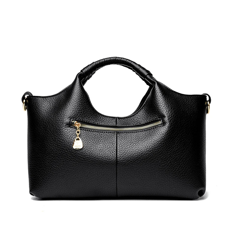 Soft Leather Handbags Women Casual Tote Bags Luxury Vintage Large Capacity Shoulder Crossbody Bags Female Hand Bag Sac a Main