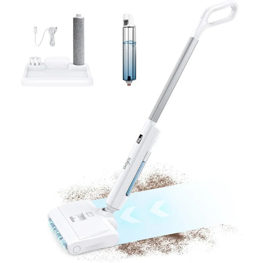 iDOO Electric Mop, Upgraded Wet Dry Cleaner Self Cleaning Cordless Mop Electric Mop for Floor Cleaning, Self-Propelled Power Mop