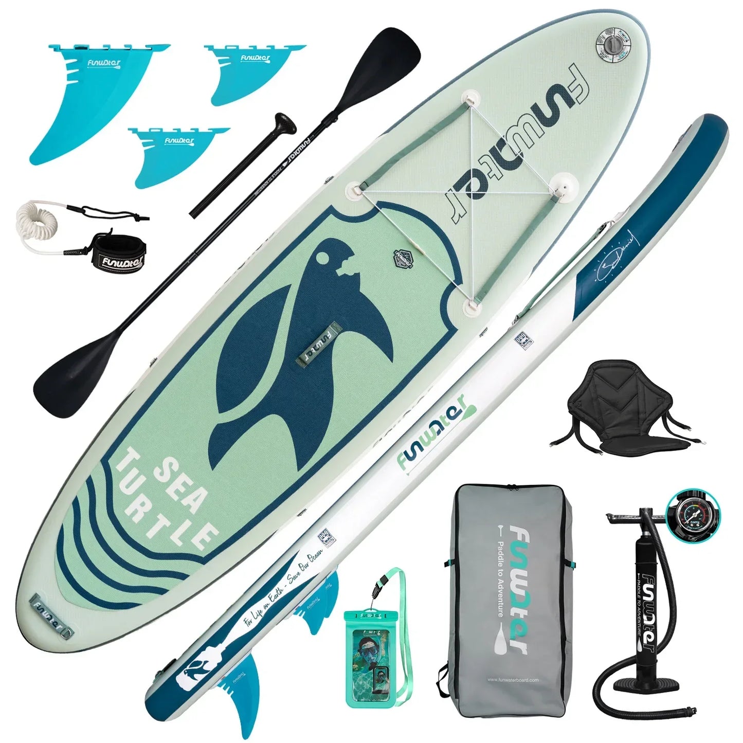 Paddle board inflatable paddle board surfboard SUP standing beginner portable thickened PVC paddle board