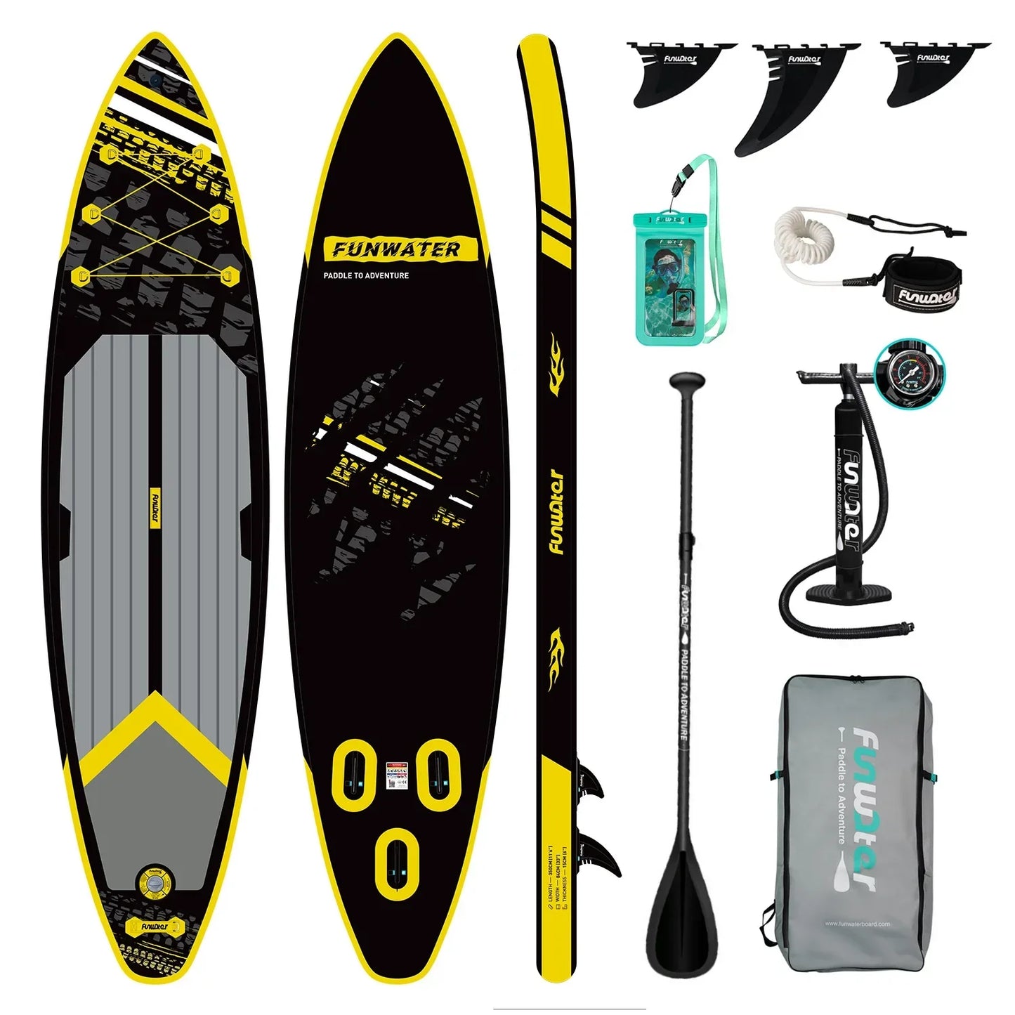 Paddle board inflatable paddle board surfboard SUP standing beginner portable thickened PVC paddle board