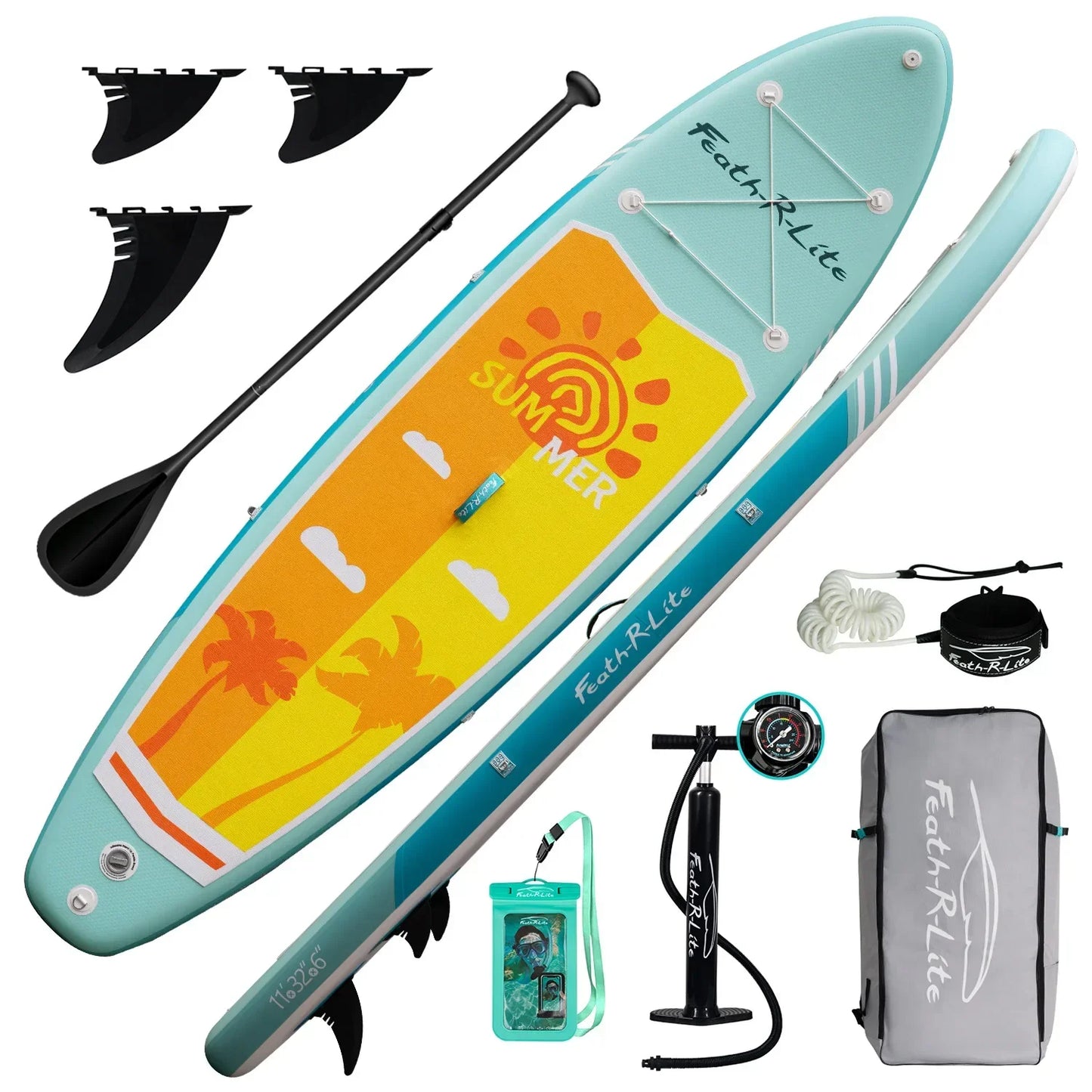 Paddle board inflatable paddle board surfboard SUP standing beginner portable thickened PVC paddle board