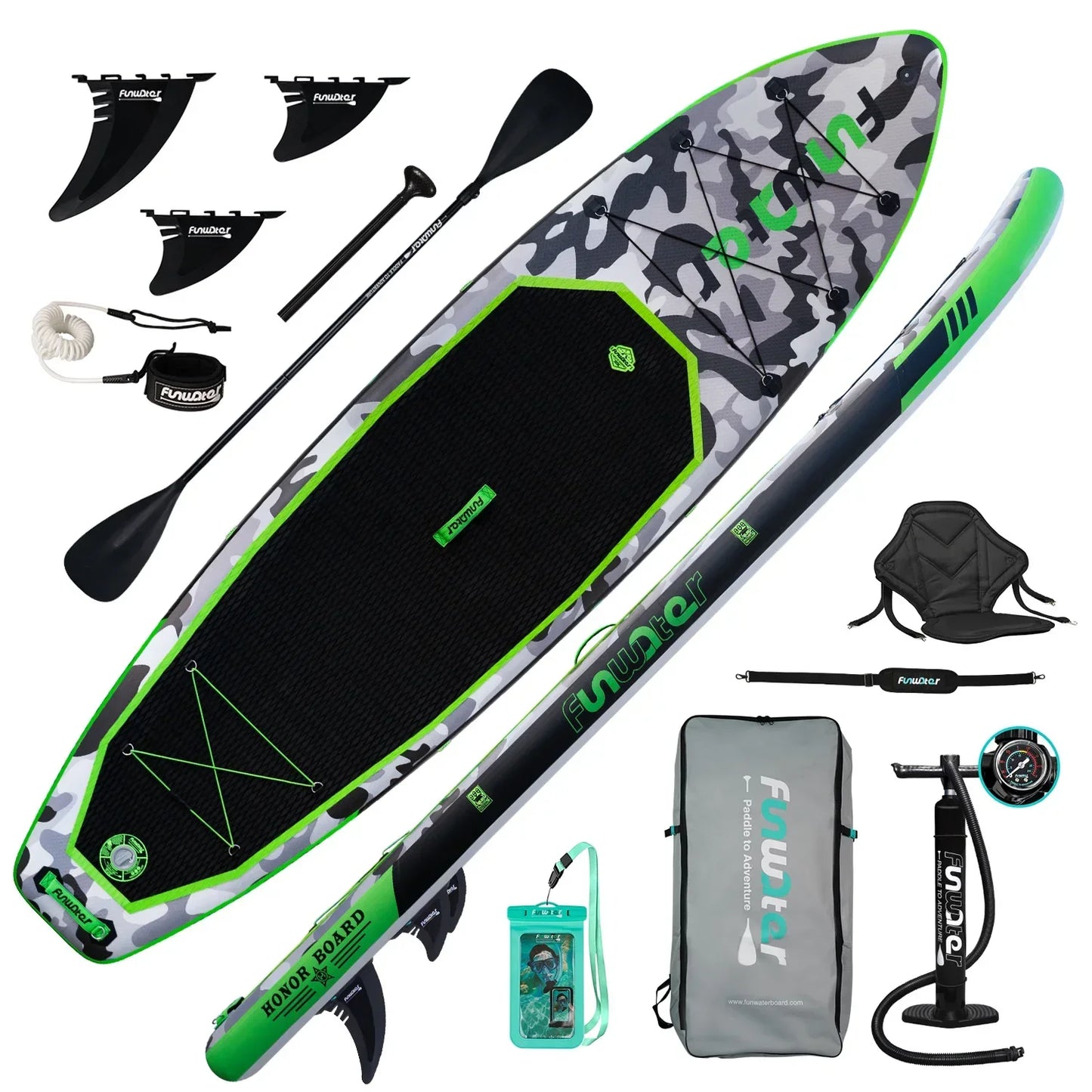 Paddle board inflatable paddle board surfboard SUP standing beginner portable thickened PVC paddle board