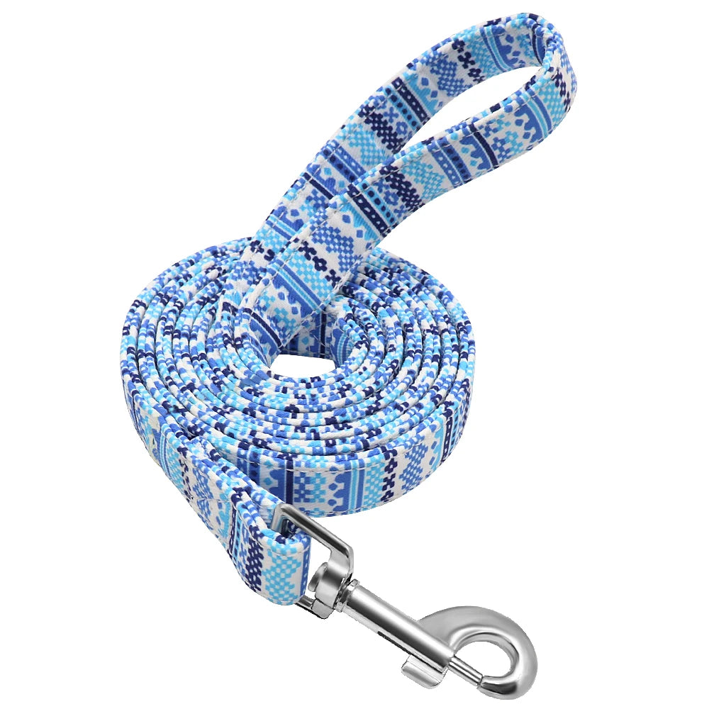 150cm Nylon Dog Leash Colorful Print Dogs Cat Lead Rope Pet Belt Leashes for Dogs Cats Walking Training French Bulldog Pug