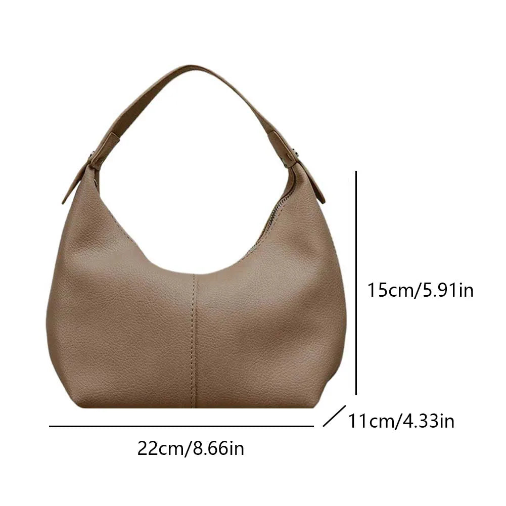 Luxury Design Hobo Handbags for Women 2024 Retro Vegan PU Leather Ladies Clutch Hand Bag Purse Female Small Tote Shoulder Bags