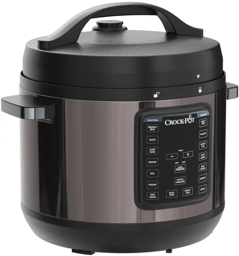 8-Quart Multi-Use XL Express Crock Programmable Slow Cooker and Pressure Cooker with Manual Pressure, Boil & Simmer, B