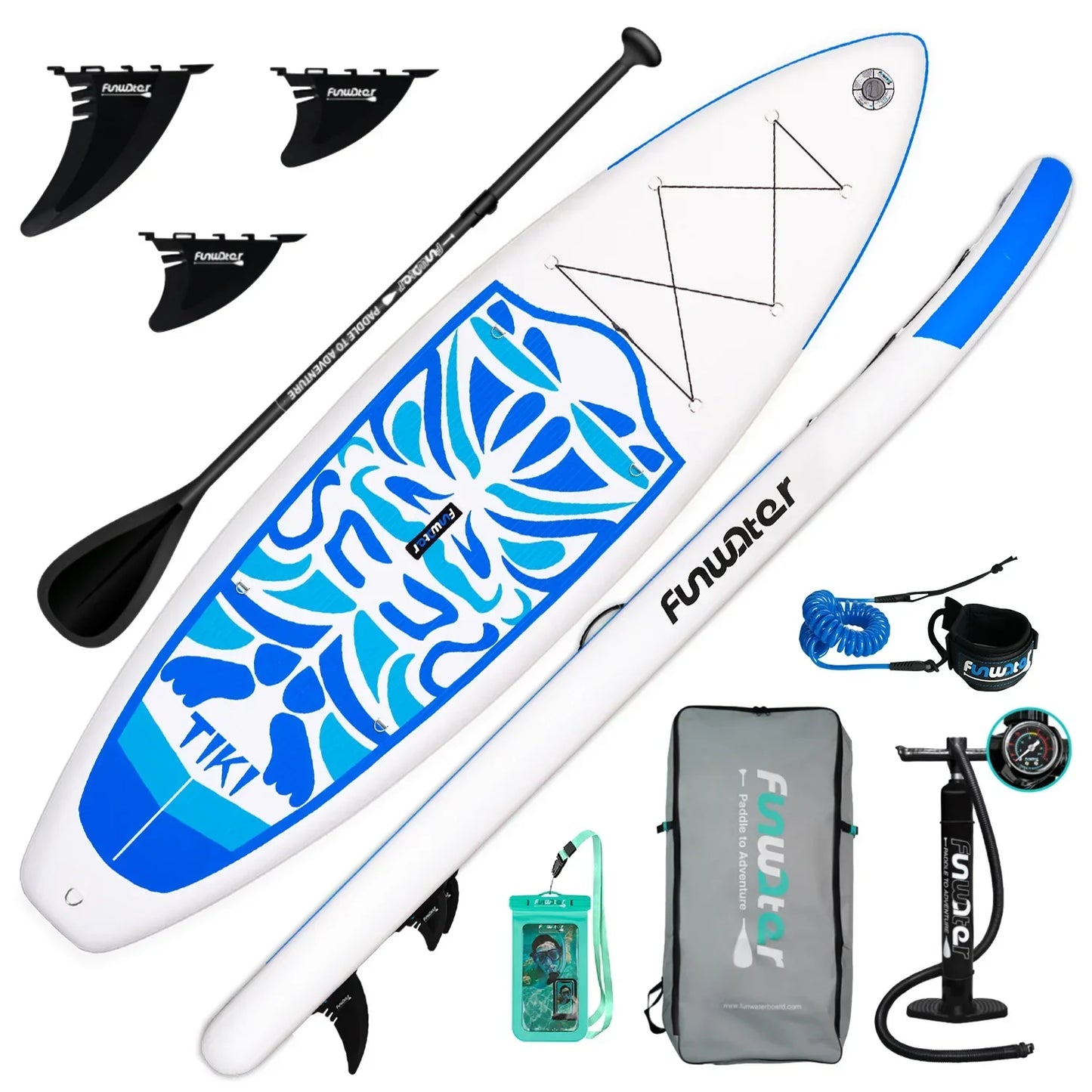 Paddle board inflatable paddle board surfboard SUP standing beginner portable thickened PVC paddle board