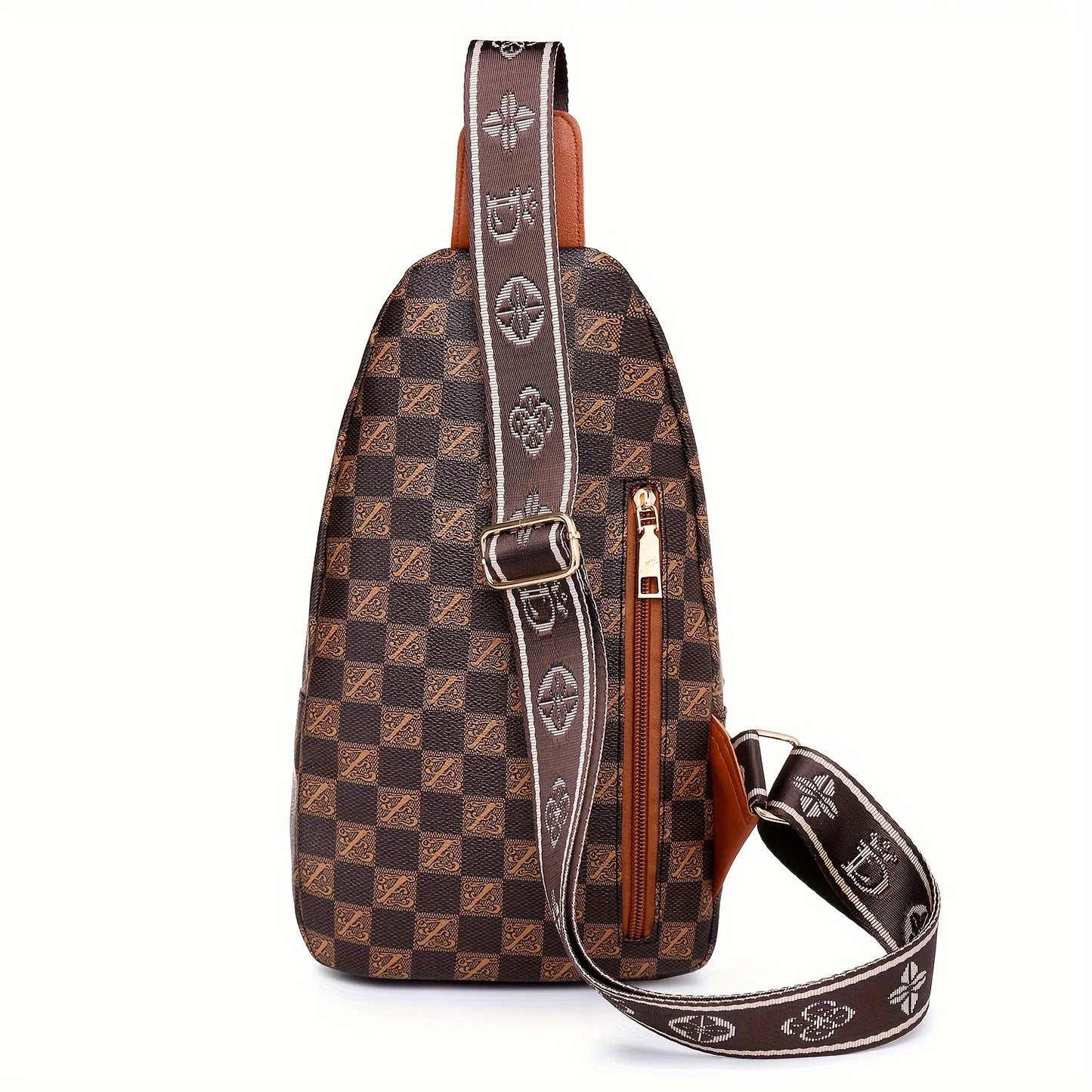 New Fashion Men's Urban Travel Chest Bag Trend Design PU Adjustable Leather Men Shoulder Bag Phone Sling Crossbody Bags for Men