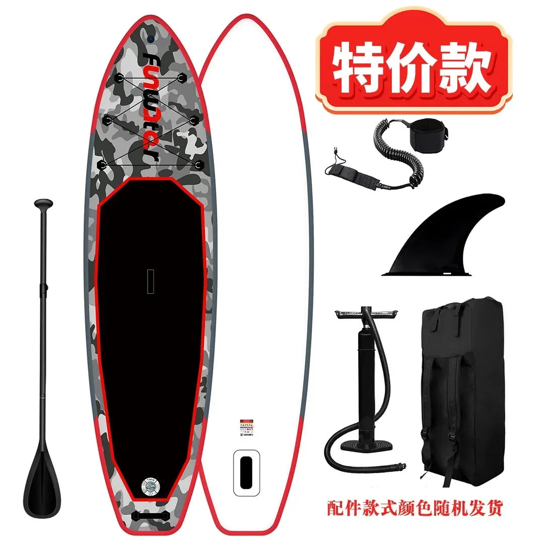 Paddle board inflatable paddle board surfboard SUP standing beginner portable thickened PVC paddle board