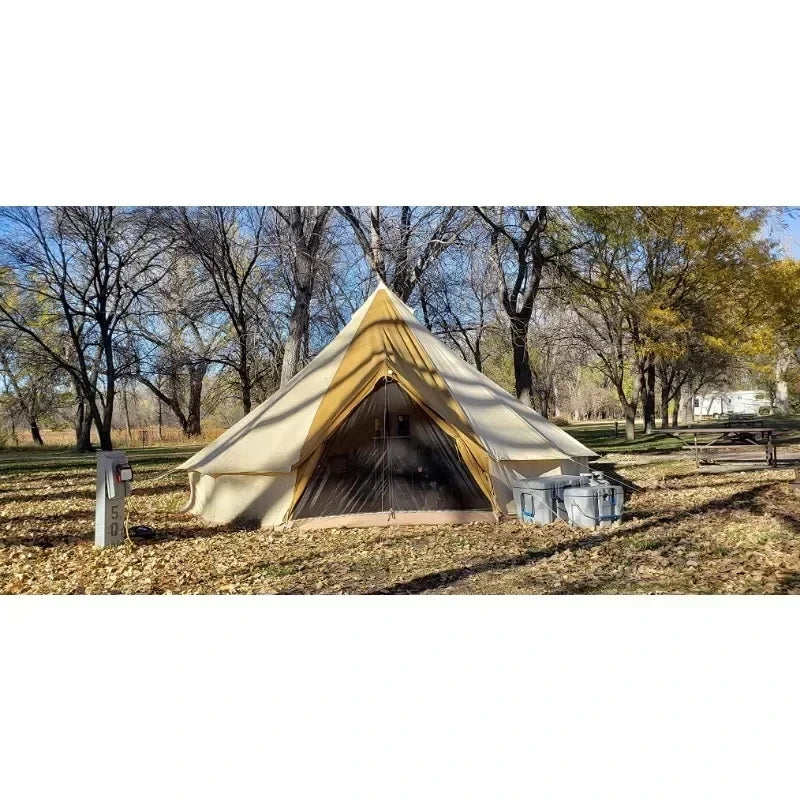 Canvas Tent for all-season family camping perfect for base camp shelter waterproof