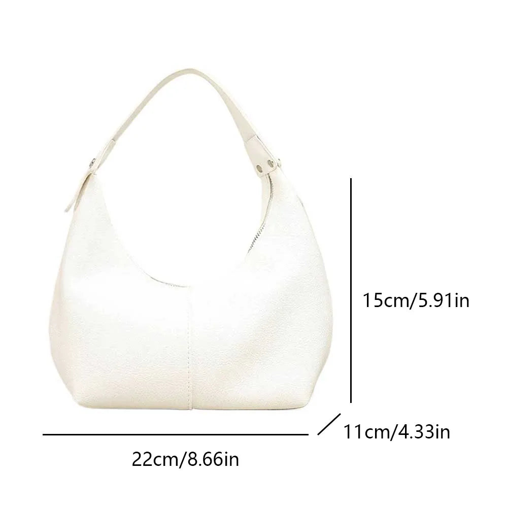 Luxury Design Hobo Handbags for Women 2024 Retro Vegan PU Leather Ladies Clutch Hand Bag Purse Female Small Tote Shoulder Bags