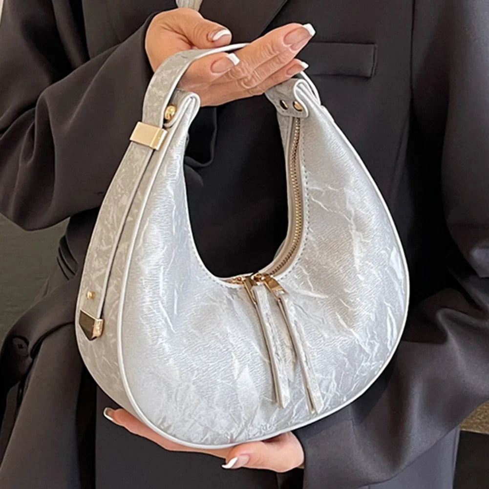 Elegant Tote Purse and Handbag for Women Fashion Small Crescent Hobo Shoulder Bags Purses Retro Clutch Top Handle Cute Hand Bag