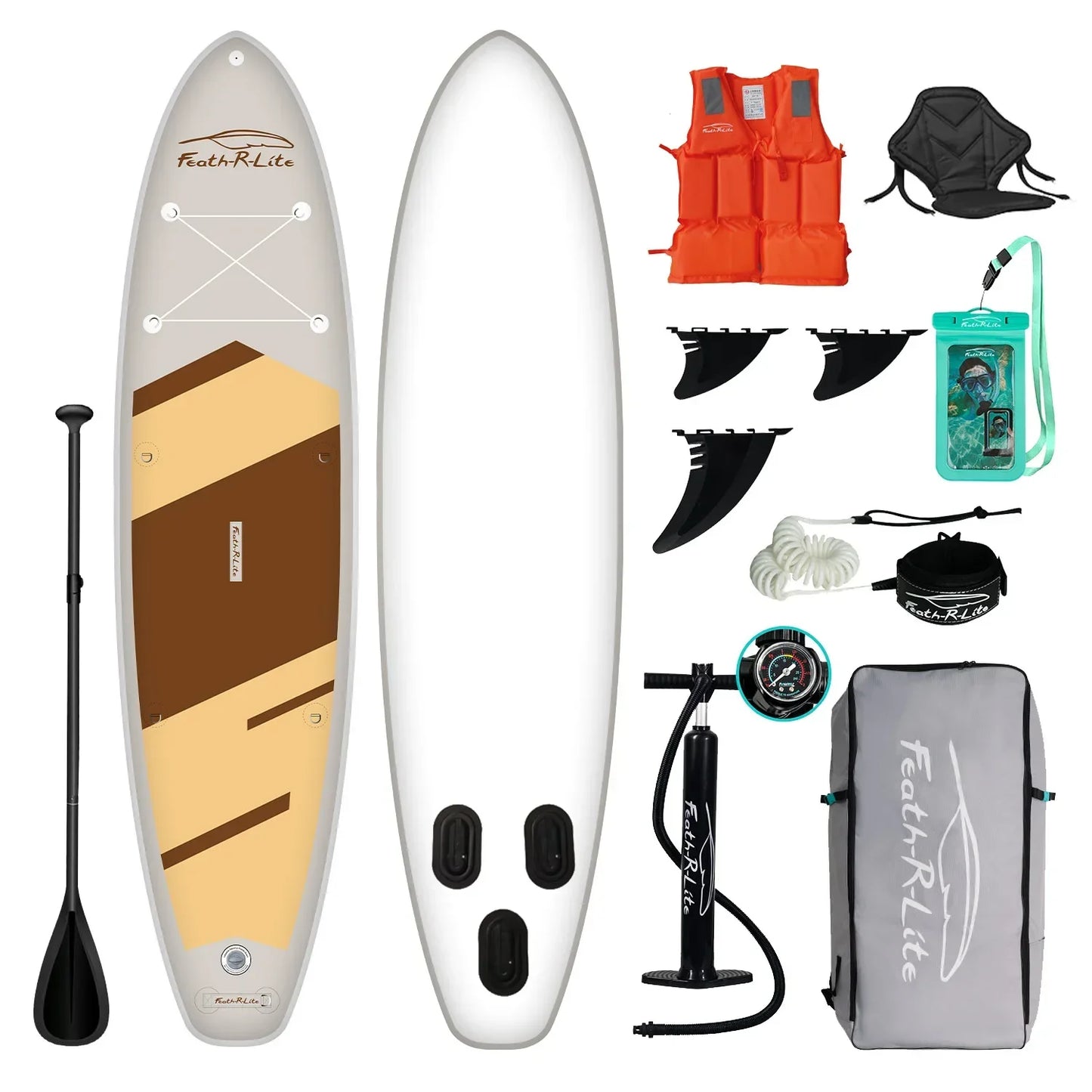 Paddle board inflatable paddle board surfboard SUP standing beginner portable thickened PVC paddle board