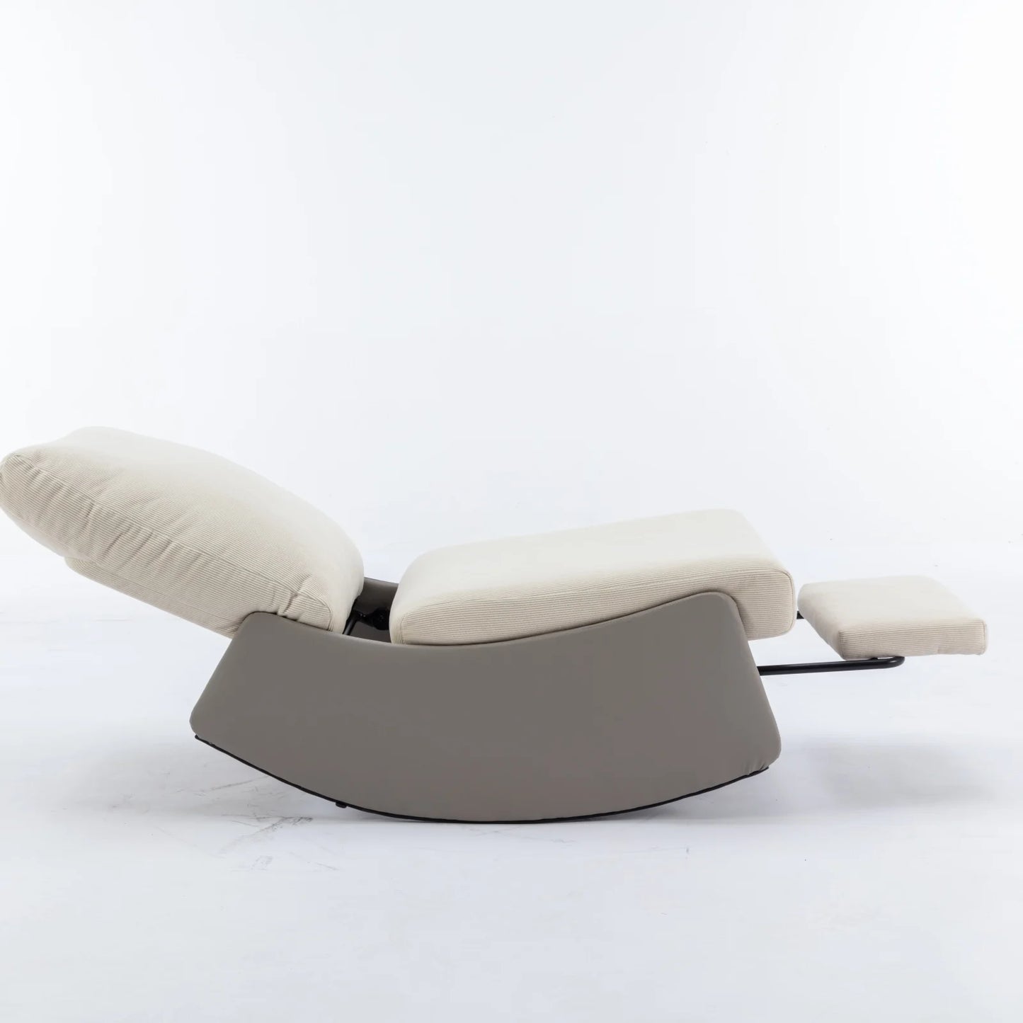 Modern Rocking Chair Recliner, Comfy Rocker Nursery Chair with Footrest, Accent Reading Chair, Upholstered Lounge Chair for Rela