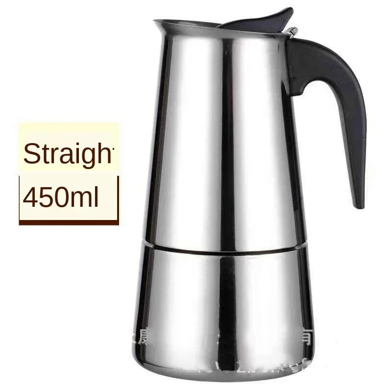 Moka Expresso Coffee Makers 4/6 Cups 304 Stainless Steel Coffee Moka Pot Maker Machine Stove Top Geyser Coffee Machine