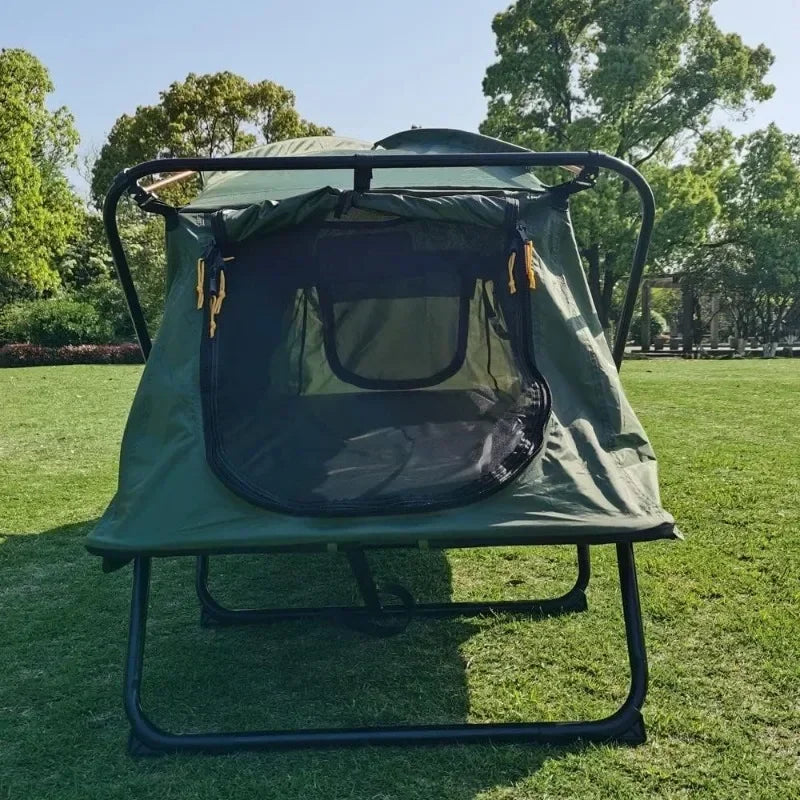 Tent Cot Folding Off The Ground Waterproof Camping Sleeping Bed with Rain Cover