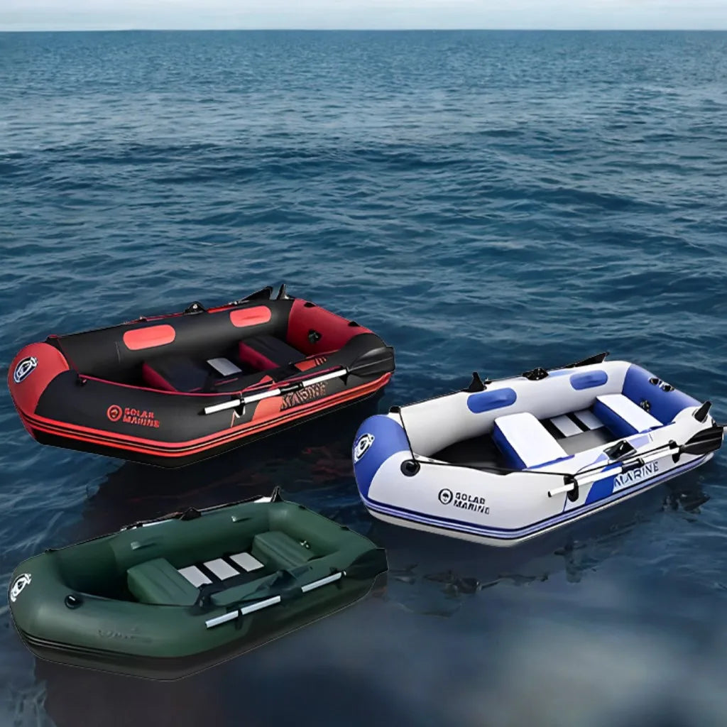 Solar Marine B230-1 Wooden Floor Inflatable PVC Fishing Kayak Boat for the Sea Kayaking 1-3Person Racing Boats with Accessories