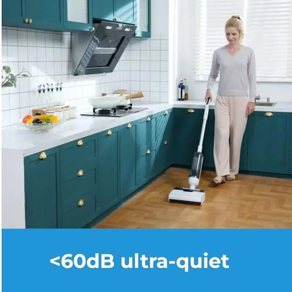 All-in-One Cordless Floor Cleaner Versatile Bionic Electric Mop 80 Min Runtime Quiet Operation No Suction  F100W