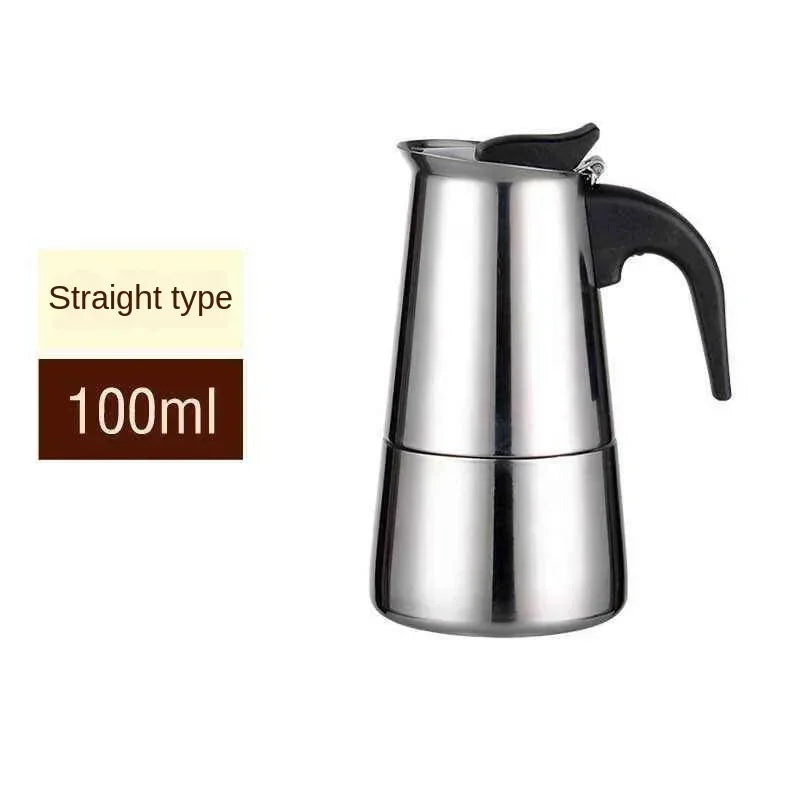 Moka Expresso Coffee Makers 4/6 Cups 304 Stainless Steel Coffee Moka Pot Maker Machine Stove Top Geyser Coffee Machine