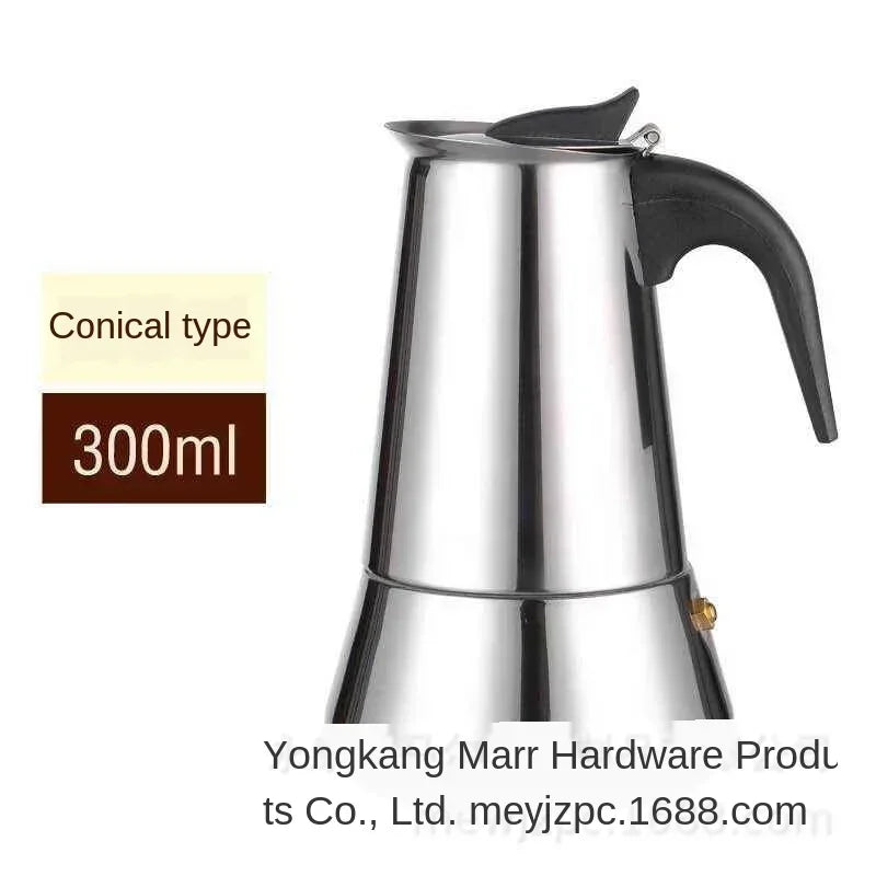 Moka Expresso Coffee Makers 4/6 Cups 304 Stainless Steel Coffee Moka Pot Maker Machine Stove Top Geyser Coffee Machine