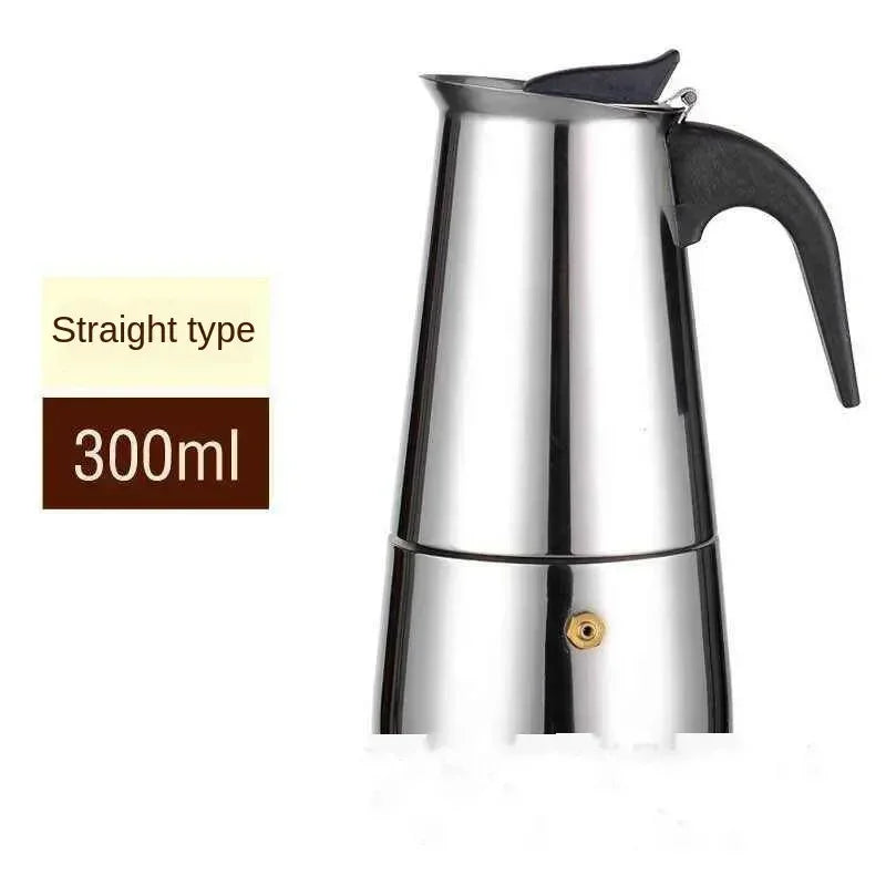 Moka Expresso Coffee Makers 4/6 Cups 304 Stainless Steel Coffee Moka Pot Maker Machine Stove Top Geyser Coffee Machine