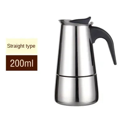 Moka Expresso Coffee Makers 4/6 Cups 304 Stainless Steel Coffee Moka Pot Maker Machine Stove Top Geyser Coffee Machine