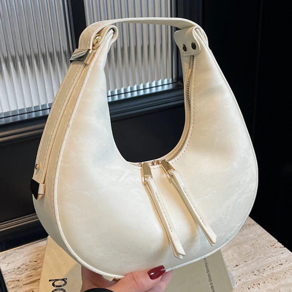 Elegant Tote Purse and Handbag for Women Fashion Small Crescent Hobo Shoulder Bags Purses Retro Clutch Top Handle Cute Hand Bag