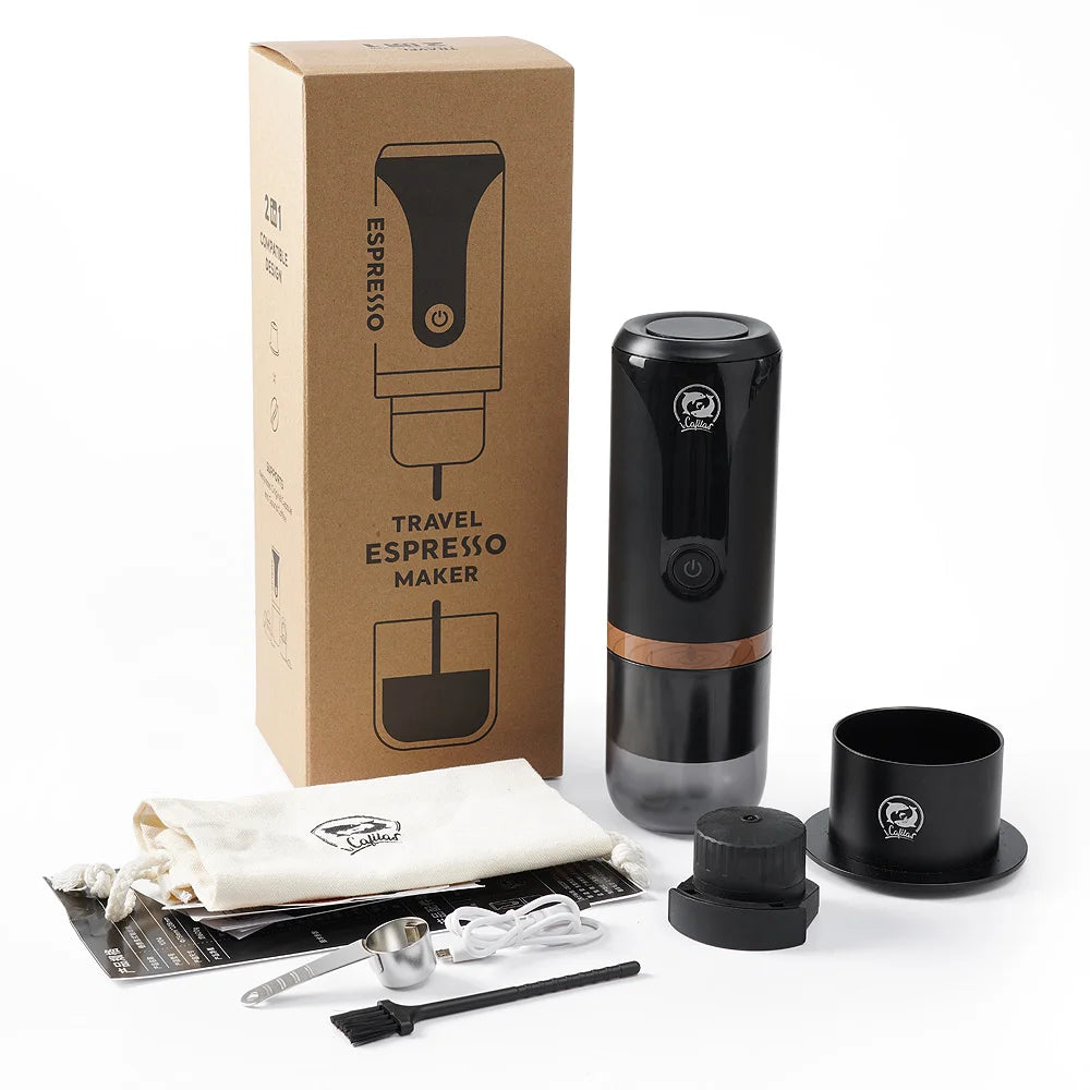 iCafilas Portable Coffee Machine Expresso Coffee Maker Fit Nexpresso Dolce Pod Capsule Coffee Powder for Car & Home USB DC12V