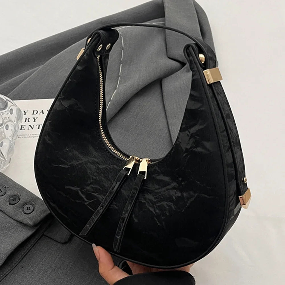 Elegant Tote Purse and Handbag for Women Fashion Small Crescent Hobo Shoulder Bags Purses Retro Clutch Top Handle Cute Hand Bag